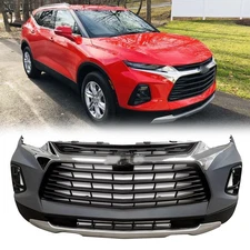 Front Bumper Cover Grille Assembly Kit Set For 2019-2022 Chevy Blazer LT Primed