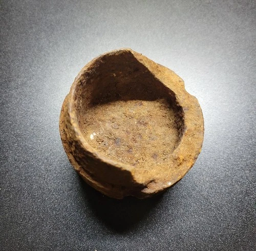 Original Dug Civil War Artillery Shell Fragment Hotchkiss Shell Base Cup Relic