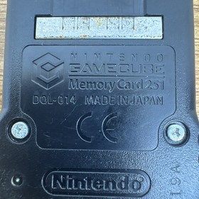 OEM Nintendo GameCube Black Memory Card 251 Blocks (DOL-014) Refurbished Tested