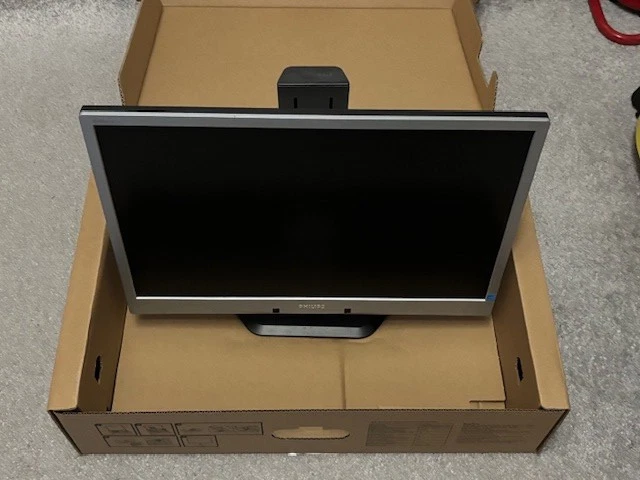 ✅ PHILIPS Brilliance 220P 22" LED-Monitor höhenverstellbar Schwengbar Silber USB