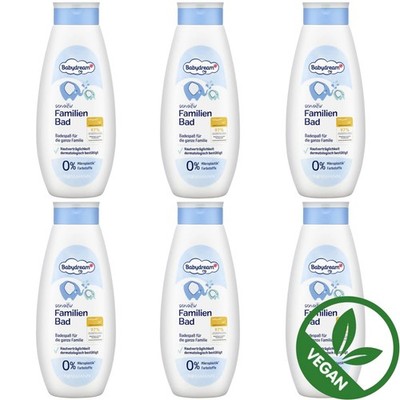 6 x 750 ml | Babydream sensitiv Familien Bad frei von Farbstoffen Vegan