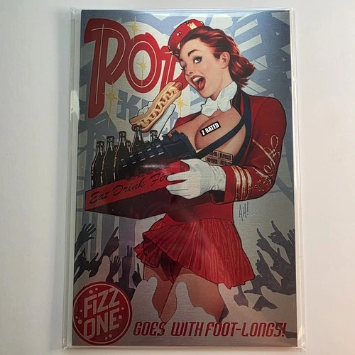 POP KILL #3 🔥METAL🔥 ADAM HUGHES UNCENSORED RISQUE VARIANT LTD 50 HAPPY COMICS