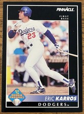 Eric Karros 1992 Pinnacle Rookie Card #256 LA Dodgers MLB RC Free Shipping. rookie card picture