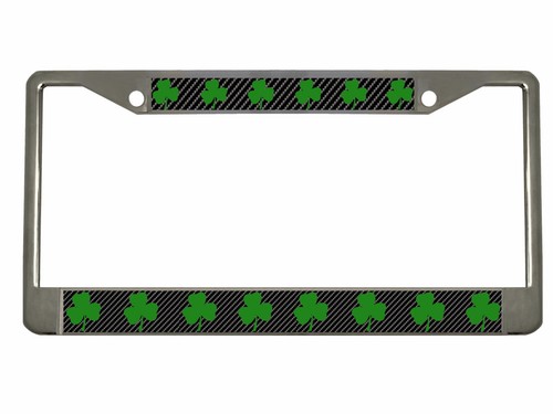 Speedy Pros Metal License Plate Frame Shamrock Green Irish Ireland