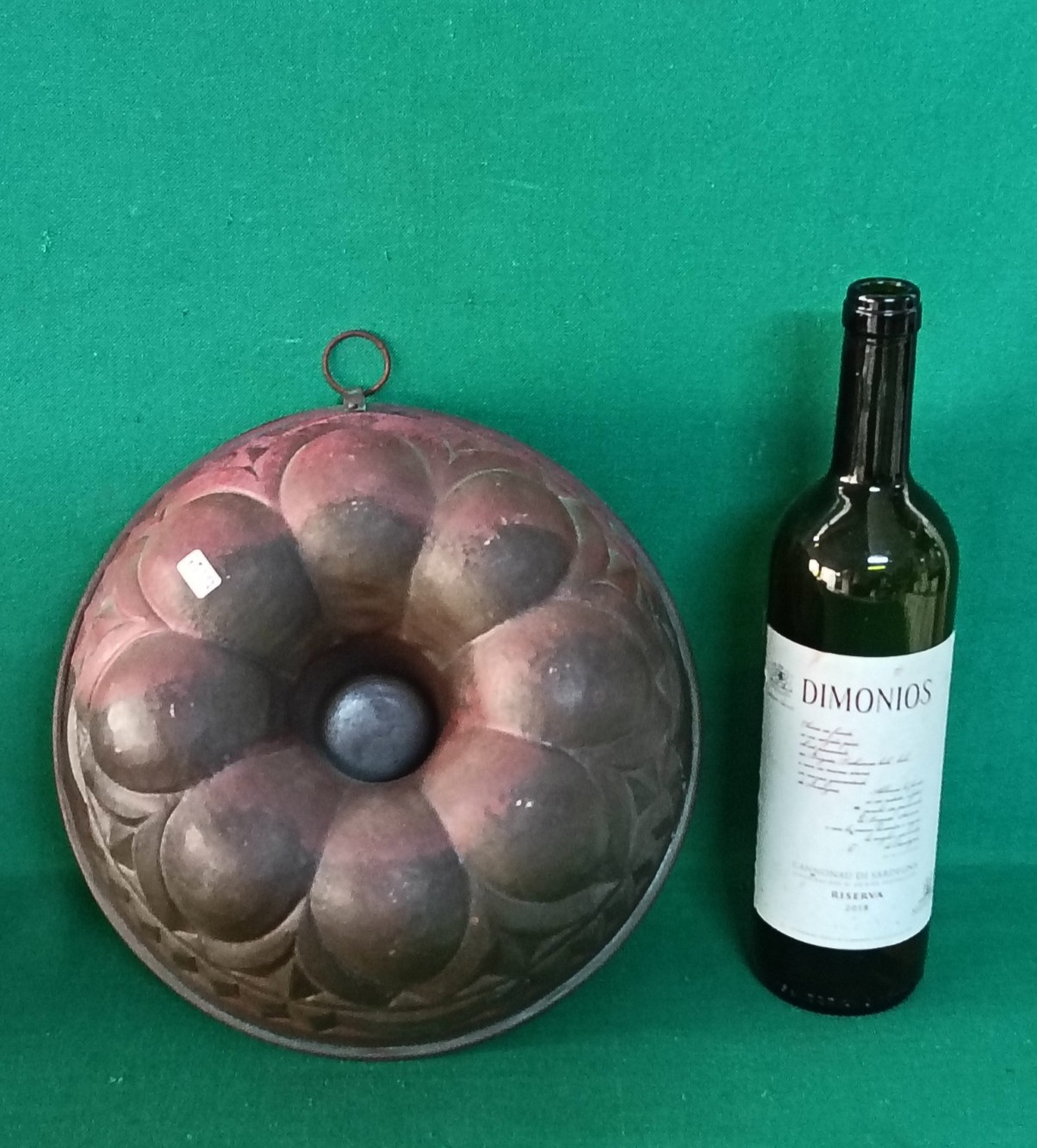 ANTIQUE OLD LARGE COPPER SHAPE PUDDING PUDDING BOWL CAKE MOLD. DA19