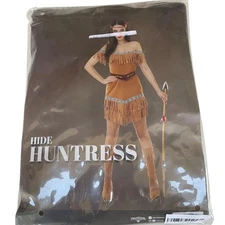 Hauntlook Hide Huntress Costume Sz SM Native Indian Pocahontas Halloween Dressup