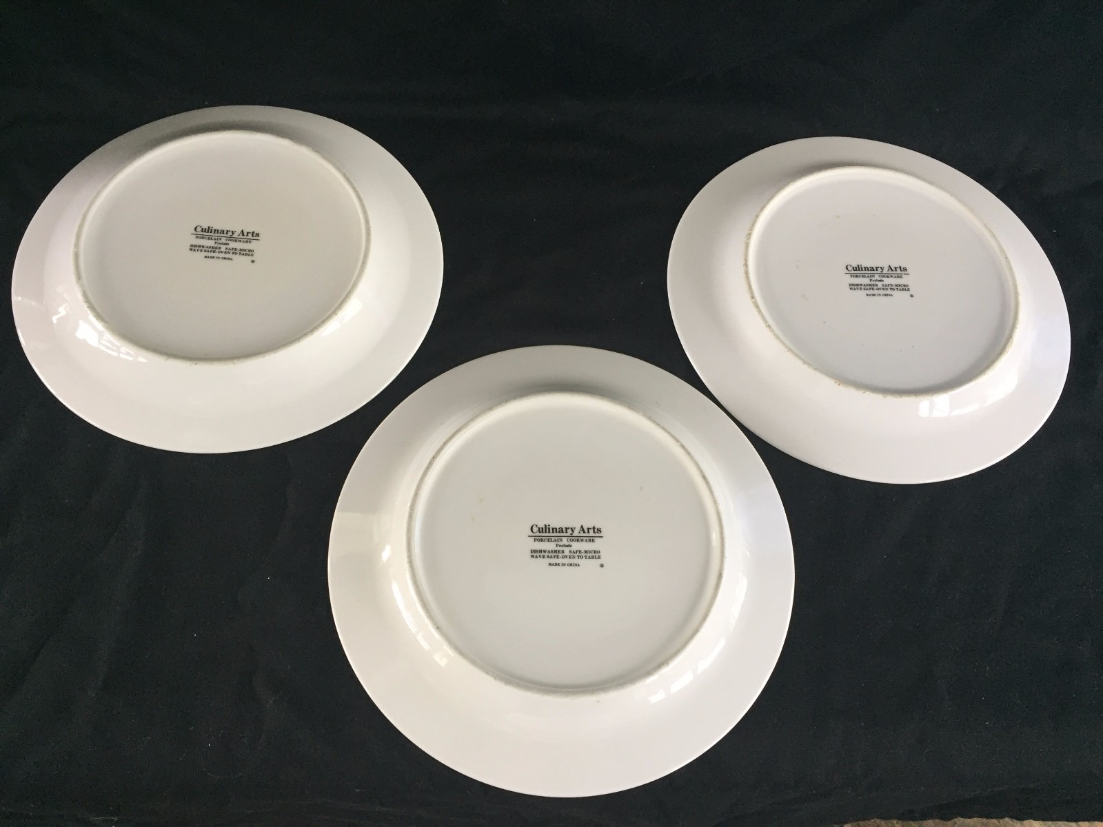 3 CULINARY ARTS CAFEWARE DINNER PLATES BIRDS CRATE & BARREL PRELUDE
