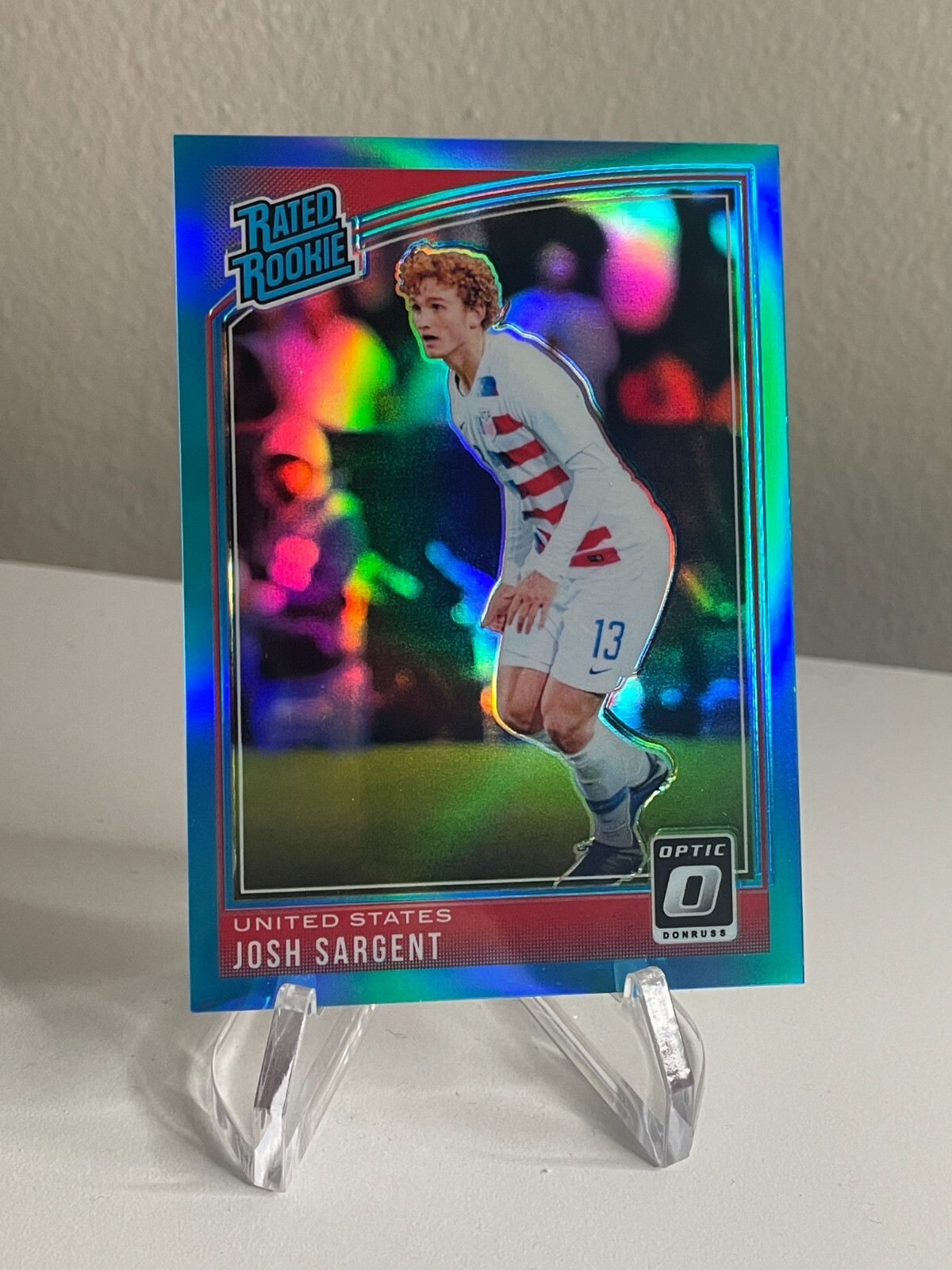 Josh Sargent /149 AQUA Prizm RATED ROOKIE 2018-19 Panini Donruss Optic RC HOLO