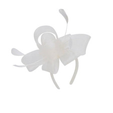 Women's Feather Fascinator Looped Headband Clip Party Wedding Casual Royal Ascot