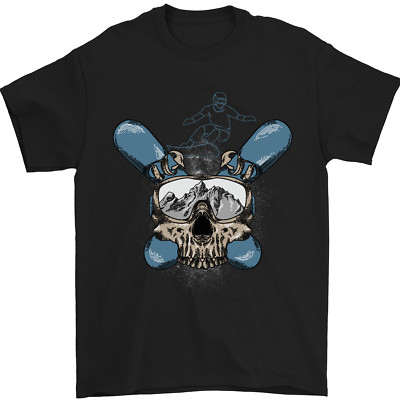 Snowboard Skull Snowboard Snowboarder Herren T-Shirt 100% Baumwolle
