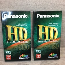 2x PANASONIC HD-VHS BLANK E-180 MINS 3 HOURS  VIDEO CASSETTE - NEW SEALED