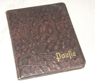 altes POESIE - Album, 1941-1943, Einband im KROKO- STYL (C)