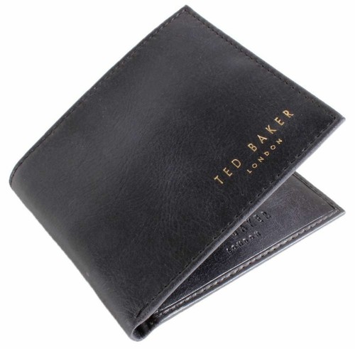 Ted Baker Mens Fhils Bifold Wallet Black Ebay