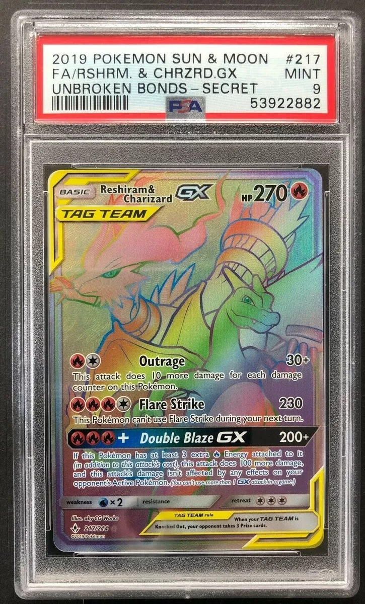 Reshiram & Charizard GX 2019 Pokemon Sun and Moon Unbroken Bonds