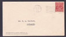 1934 KING GEORGE V PRE-DECIMAL STAMP MAZDA ELECTRIC LAMP ADVERTISING COVER #B184
