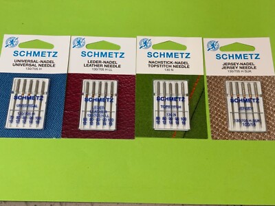 20 Nähmaschinen Nadeln SCHMETZ Nadel Start Set, Leder,Jersey, Uni, Topstitch 