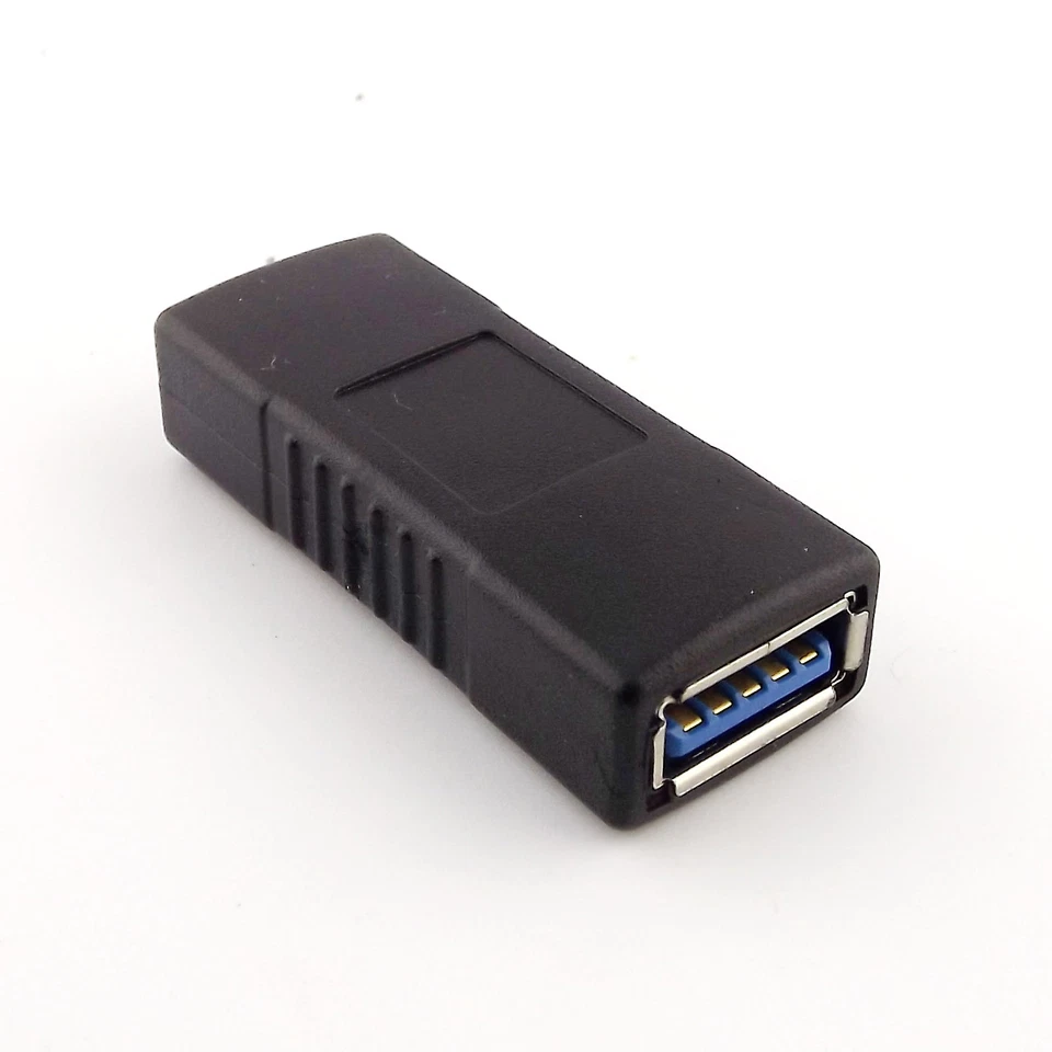 1x Black USB 3.0 Type A Female to 3.0 A Female Coupler Changer Adapter Connector - Image 4 of 4