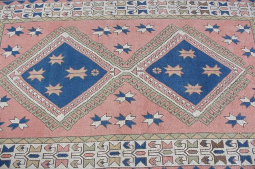 Vintage Teppiche, 3,9x7 Fuß Vorleger, Boho Teppiche, Türkische Teppiche, Geometrische Teppiche - Bild 6 von 10