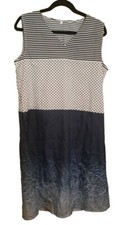 Summer Lt Wt Dress Womans Plus Size 3X Blue Sleeveless See Description Details
