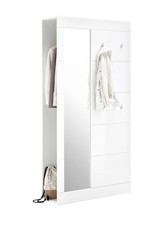 Guardaroba CORNAREDO con scarpiera, appendiabiti e specchio, LAP 100x191x32 cm