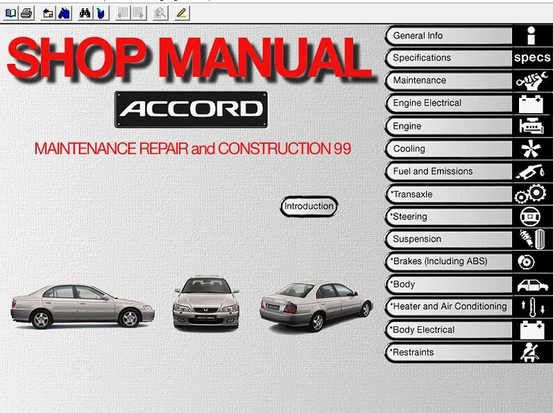 Honda Accord (1998-2002) Manual de Taller para Windows Y Internet Explorer A DVD - Imagen 3 de 4