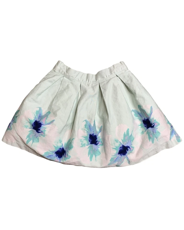 Janie And Jack Girls Size 4 Pleated Skirt Lined 100% Cotton Adjustable Waist - Image 2 of 4