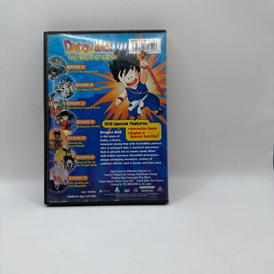 Dragon Ball The Saga Of Goku Volume 1 Episodes 1-7 DVD | eBay