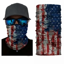  America Flag Fandana Face Neck Covering LIGHT EASY BREATHING MASK One Size Fits