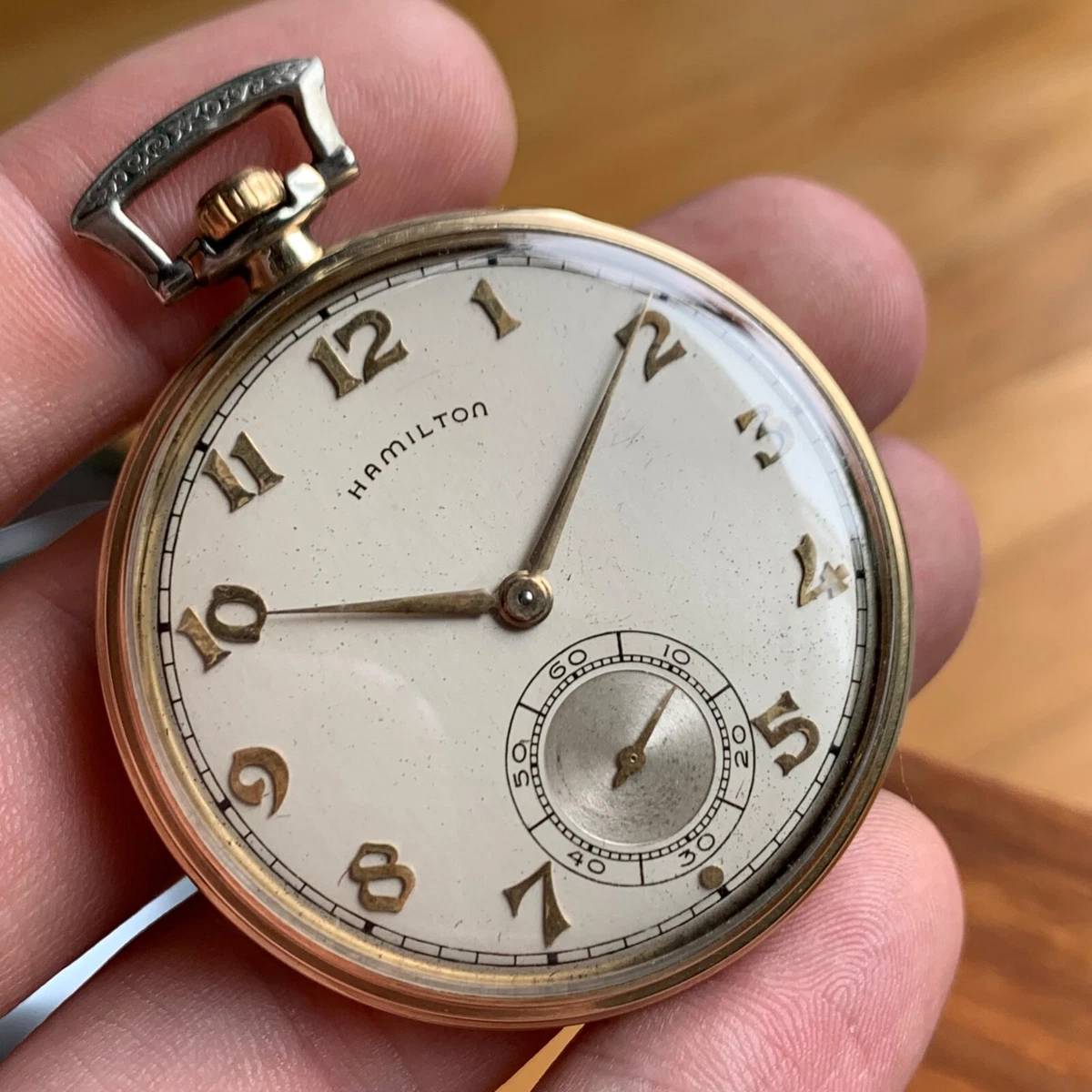 Hamilton gold 2024 pocket watch