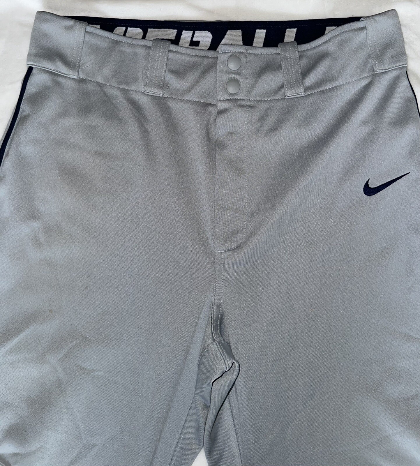 Nike Vapor Pro Baseball Pants Size Large Full Length Gray Slim eBay