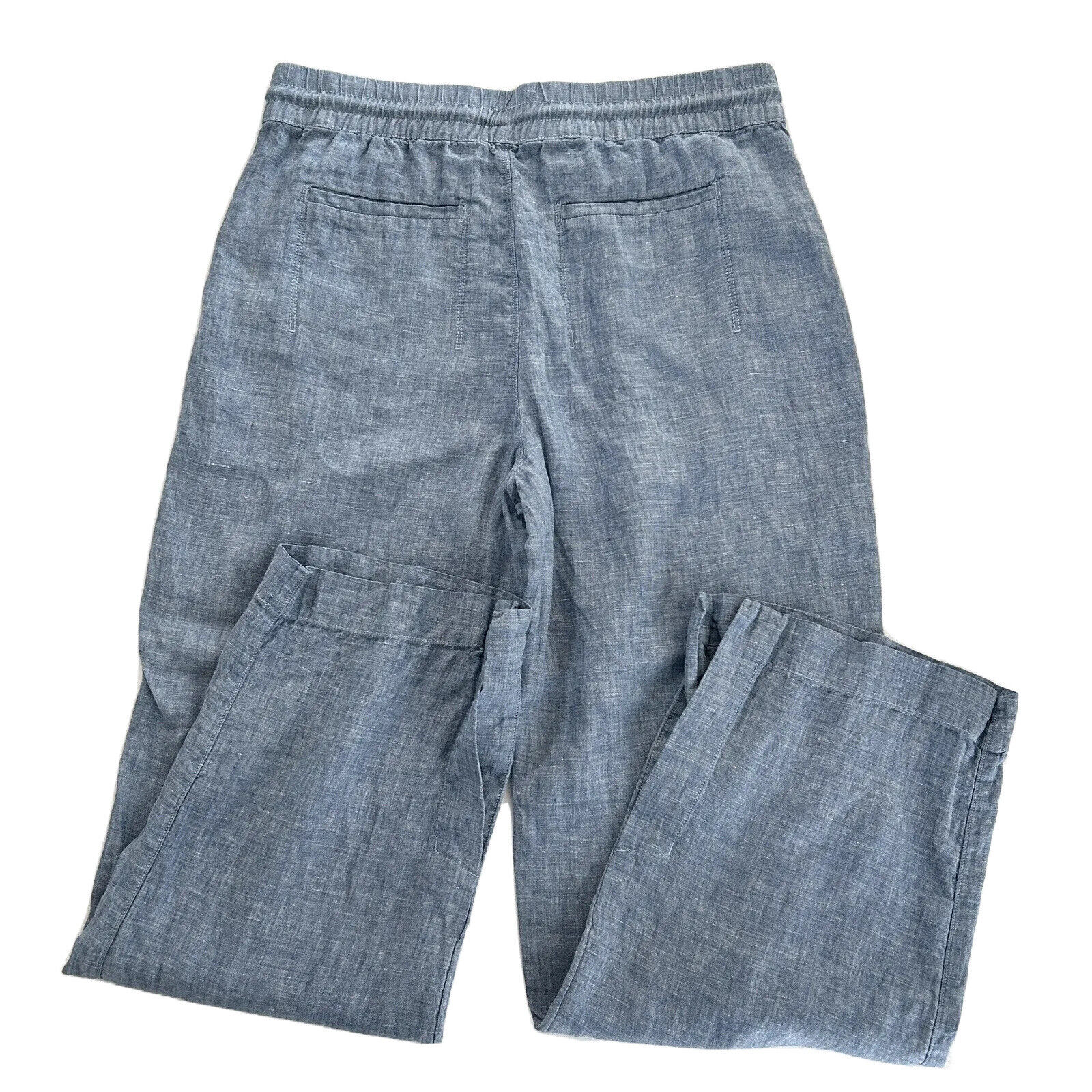 Athleta Size 10 Cabo 100% Linen Wide Leg Pant Blu… - image 2