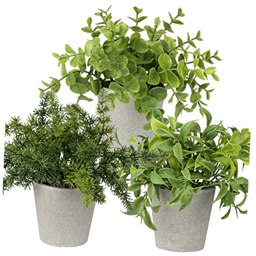 3PCS Artificial Potted Fern Plants Realistic Greenery Home Decor #04