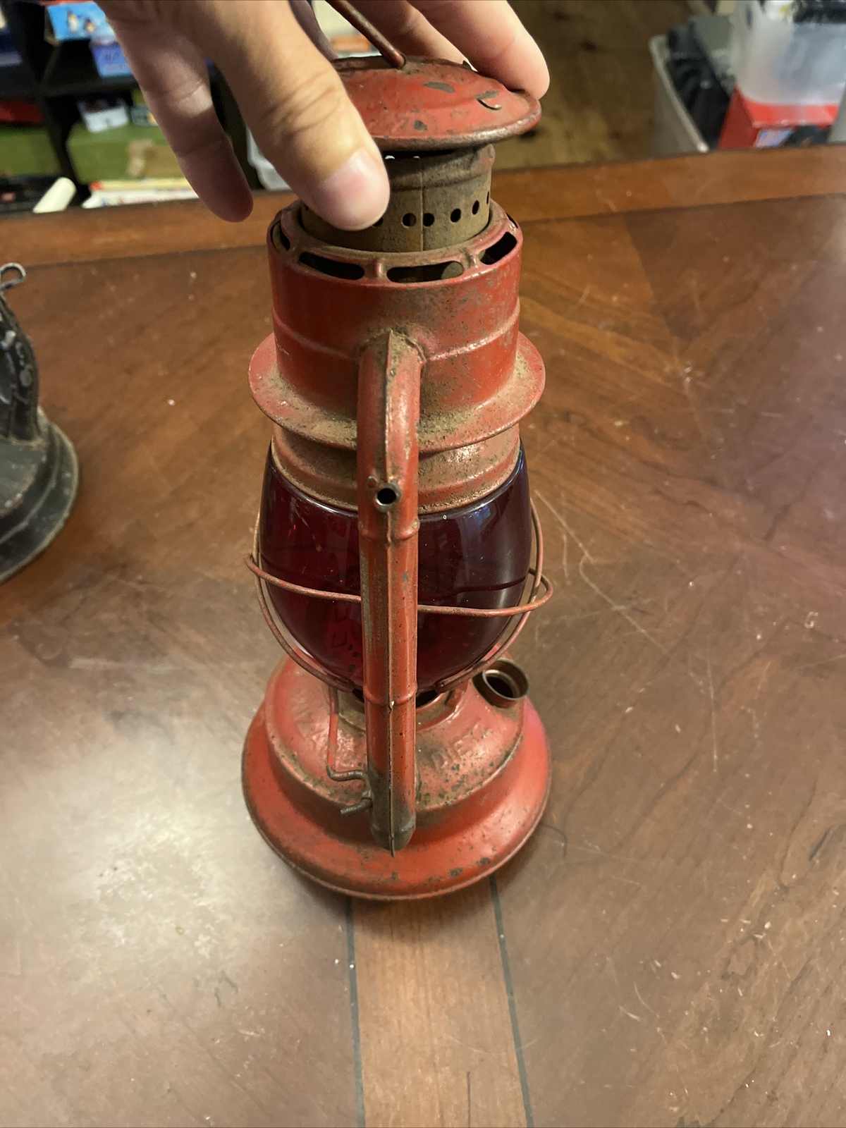 2 VINTAGE DIETZ KMART RED + BLACK KEROSENE OIL LAMP RR LANTERNS P31 eBay