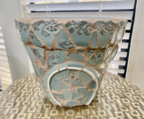 Handmade Mosaic Garden Planter Jardinere ~ Flower Pot ~ Pottery - Picture 5 of 8