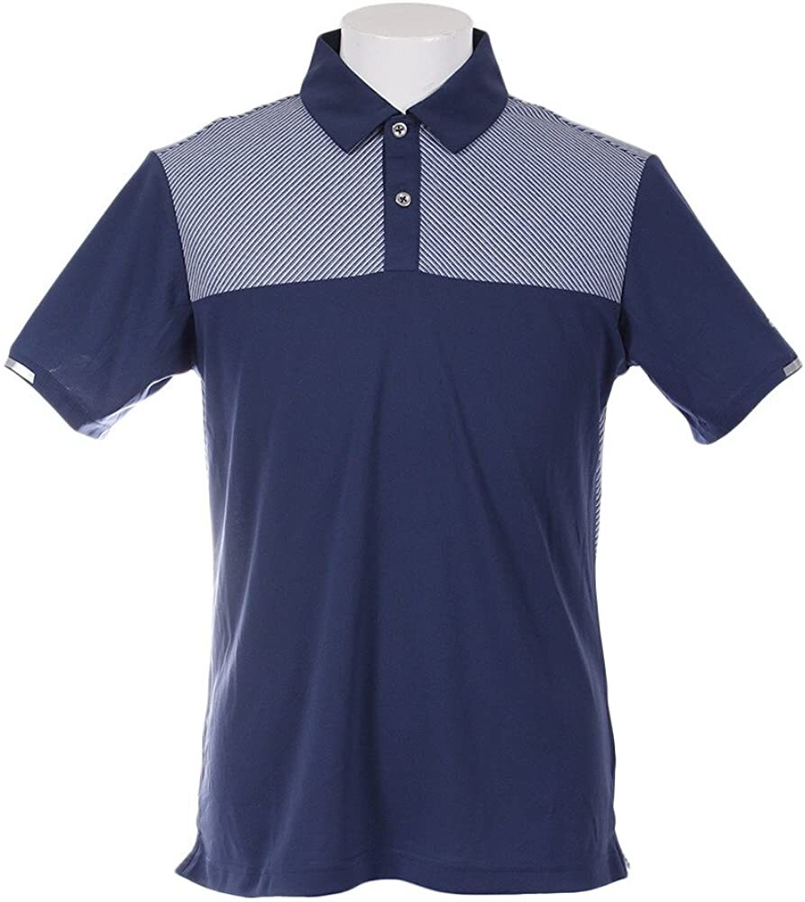 BC2943 Рубашка поло для гольфа мужская Adidas Climachill Heather Block - темно-синий 9490₽