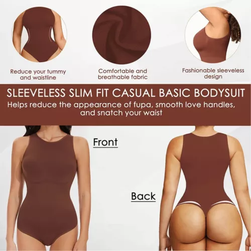 Women Seamless Body Shaper Tummy Control Slimming Shapewear Bodysuit Leotard - Picture 4 of 28