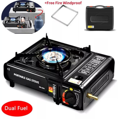 #ad Camping Stove Propaneamp;Butane Windproof Fire Dual Fuel Brass Cooking Burner $20.98