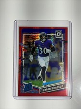 2023 Panini Donruss Optic Trenton Simpson #209 Rated Rookie RC Red Hyper Ravens