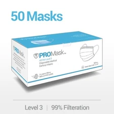 [50 Pcs] 3-Ply Disposable Face Mask Non Medical Surgical Cover