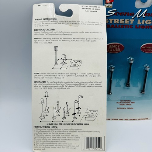 Lot 2 Scene Master Street Lights 6 HO Scale 1254 For Towns Train Stations NOS - Picture 3 of 3
