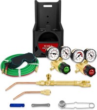 Oxy-Fuel Welding and Cutting Torch Kit - Light Duty HVAC Brazing Set with Che...