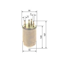 Kraftstofffilter Bosch F026402244 FüR Jaguar