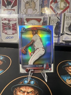 2025 Bowman Chrome Draft CJ Gray BDC-197 Logofractor /35 Angels