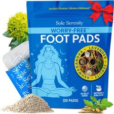 Sole Serenity Worry-Free Overnight Foot Pads for Relaxation with Zeolite, Ash...