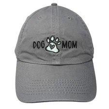 Dog Mom Slideback Baseball Cap Gray One Size Adjustable Embroidered Open Road