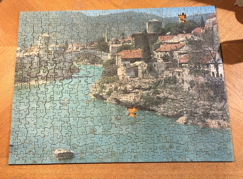 Vintage Tuco Picture Puzzle-2 Pieces Name ( Yugoslavia Mostanr  The Turkish Brid