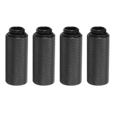 4pcs Water Cooling Adapter G1/4" Male to Female 1.57" Extender Fitting, Black