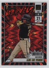 2025 Panini Donruss Diamond Marvels Red Xplosion 85/99 Leo De Vries #11 1j2