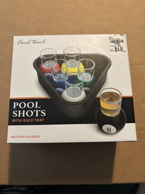 Final Touch Billiards Shot Glass Set 6 6 Count (Pack of 1), Multicolor 