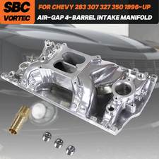 Dual Plane Vortec Intake Manifold For Small Block Chevy 305 350 96-02 Polished Dual Plane Vortec Intake Manifold For Small Block Chevy 305 350 96-02 Polished